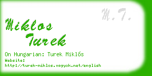 miklos turek business card